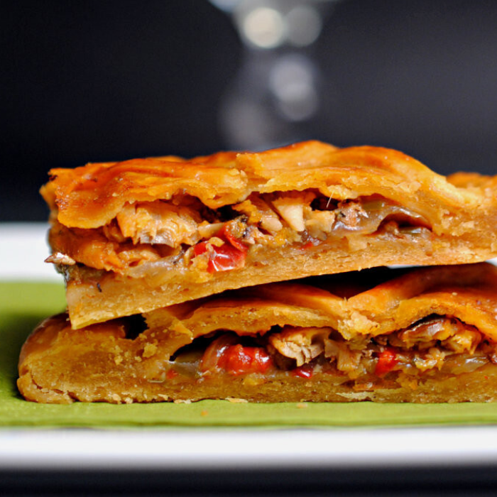 Galician Empanada with Sardines | Empanda Gallega con Sardinas