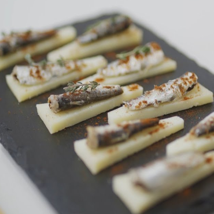 Sardines with Manchego Cheese