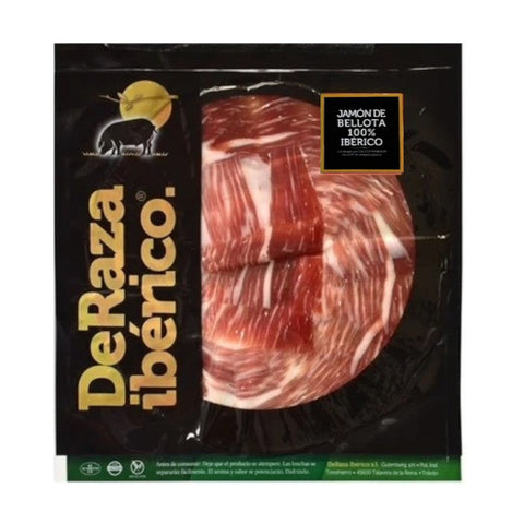 Iberico Bellota Ham Cut by Hand Deraza Iberico 100g | Jamon Iberico de Bellota Cortado a Mano DeRaza  100g
