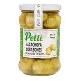 Artichoke Hearts 16/20  in Brine Pelli  290g Glass Jar | Corazones de alcachofa 16/20  Pelli 290g