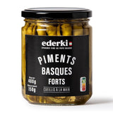 Green Chili Peppers Piparras in Vinegar Ederki 400g Glass Jar