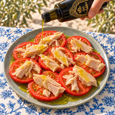 Fresh Tomato Salad with White tuna