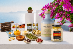 Organic Extra Virgin Olive Oil & White Garlics Mediterranean Appetizer