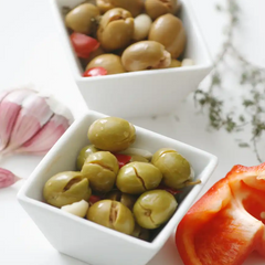Marinated Green Olives Alorena Malaga Bravo 525g Glass Jar | Aceituna Alorena de Malaga D.O.P. 525g Glass Jar