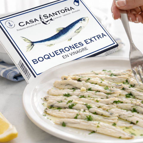 White Anchovies in Vinegar Extra — Casa Santona 100g | Boquerones en Vinagre Extra — Casa Santona 100g