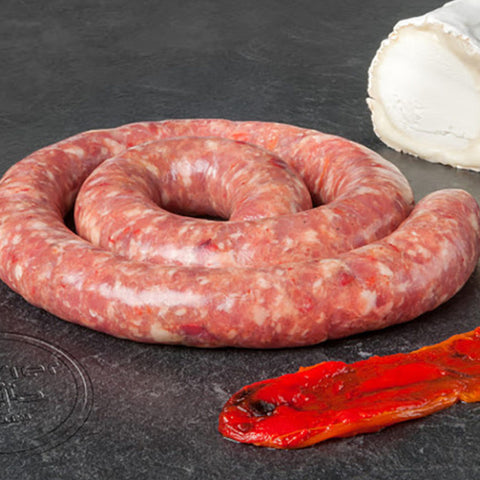 Catalan Sausage with Goat Cheese and Roasted Pepper Casanovas 1.5kg approx. | Butifarra Catalana con Queso de Cabra y Pimientos Asados Casanovsas Aprox.1.5kg