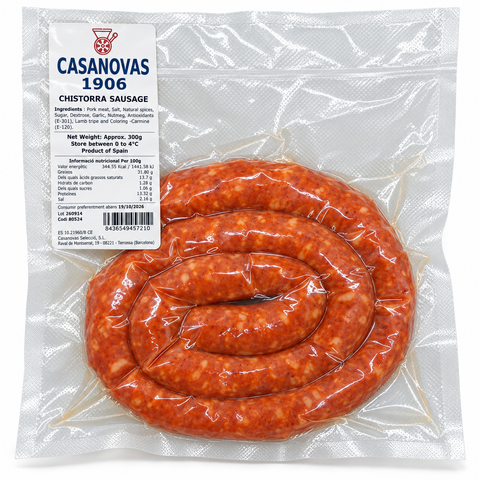 Fresh Chistorra Sausage Casanovas 300g. | Chistorra Fresca Casanovas 300g.