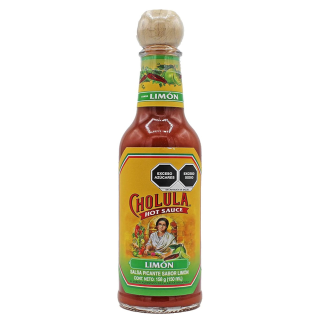 Cholula Hot Sauce Lemon 150ml Glass Bottle | Salsa Picante Cholula Limón Botella Vidrio 150ml