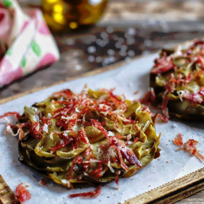 Frozen Artichoke Flower Confit Caprichos del Paladar 6 pcs x 50g Tray | Flor de Alcachofa Confitada con AOVE Congelada  6Pc x 50g - La despensa