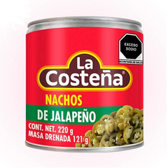 Pickled Jalapeno Nachos Slices La Costena 220g Tin | Nachos de Jalapeno La Costena 220g Tin