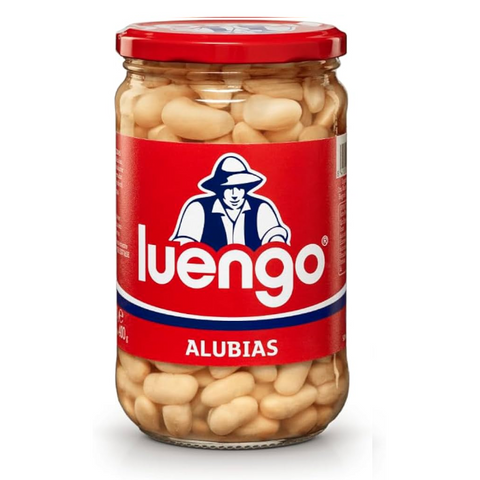 Cooked White Beans Luengo 400g Glass | Judias Blancas Cocidas Luengo 400g