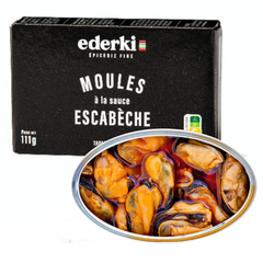 Mussels in Pickle Sauce Ederki 111g Tin | Mejillones en Escabeche Ederki 111g Tin