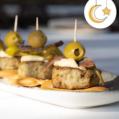 Frozen Mini Artichoke Burger 45 Pc. x 35g Caprichos | Hamburgusea de Alcachofa Congelada 45 Pc. x 35g Caprichos