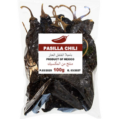 Pasilla Chili Pepper Dried 100g Bag