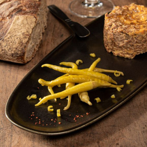 Sweet Green Chili Peppers Piparras in Vinegar Ederki 400g Glass Jar | Piparras Vascas Dulces en Vinagre Ederki 400g