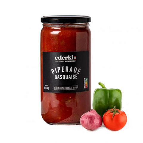 Piperada Sauce (Fried Tomato, Green Pepper & Onion) Ederki 660g Glass Jar | Salsa Piperada Ederki 660g Tin