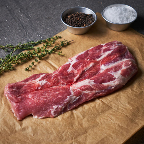 Frozen English Pork Pluma Dingley Dell 1kg approx. | Pluma de Cerdo Duroc Congelado Dingley Dell Approx. 1Kg.