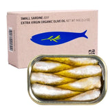 Small Sardines in Organic Extra Virgin Olive Oil JOSE Gourmet 90g Tin | Sardinillas en Aceite de Oliva Virgen Extra Ecológico 90g - La despensa